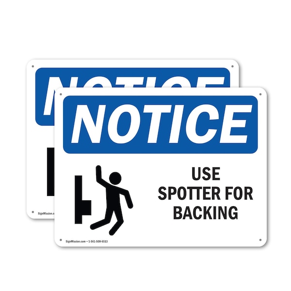 Signmission Use Spotter For Backing, 14 in W x Rectangle, Plastic OS-2PACK-NS-P-1014-L-18813 - main